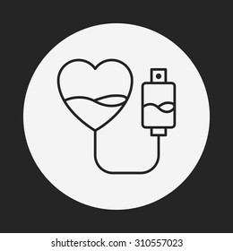 Donation line icon