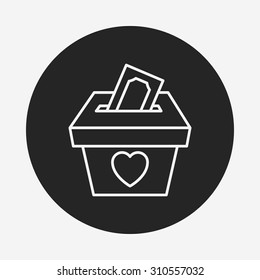 Donation line icon