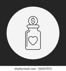 Donation line icon