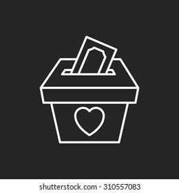 Donation line icon