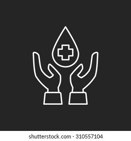 Donation line icon