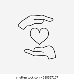 Donation line icon