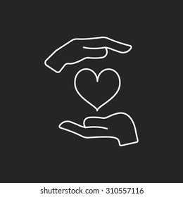 Donation line icon