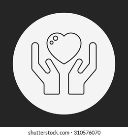 Donation line icon