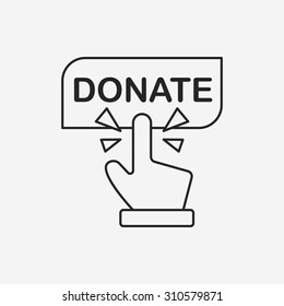 Donation line icon