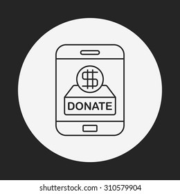 Donation line icon
