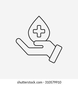 Donation line icon