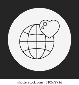 Donation line icon