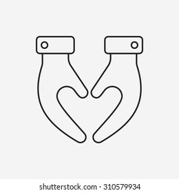 Donation line icon