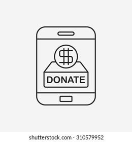 Donation line icon