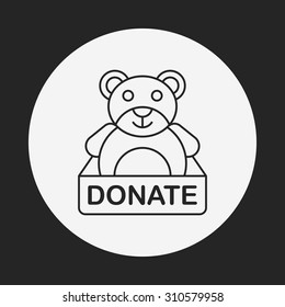 Donation line icon