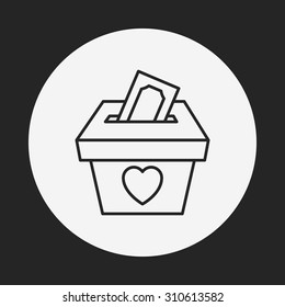 Donation line icon