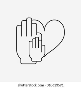 Donation line icon
