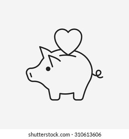 Donation line icon
