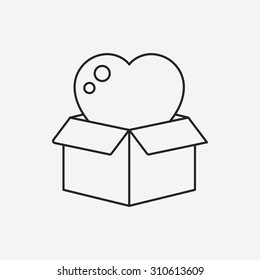 Donation line icon
