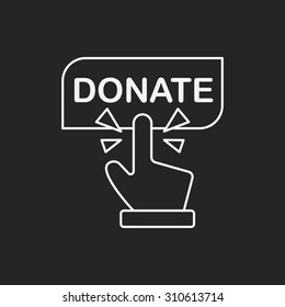 Donation line icon
