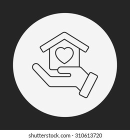 Donation line icon