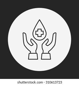 Donation line icon