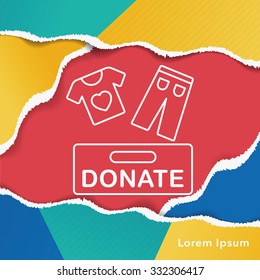 Donation line icon