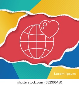 Donation line icon