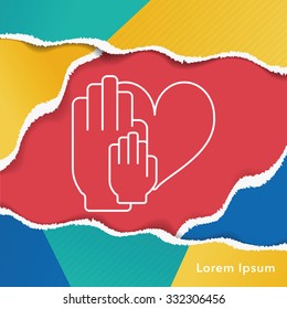 Donation line icon
