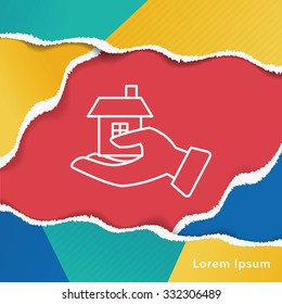 Donation line icon