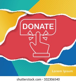 Donation line icon