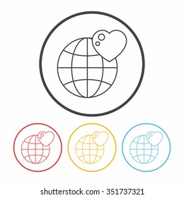 Donation line icon