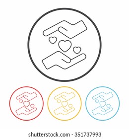 Donation line icon