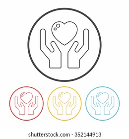 Donation line icon