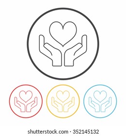 Donation line icon