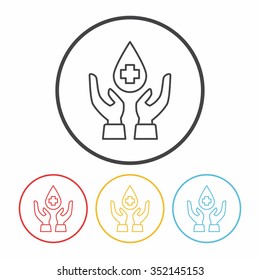 Donation line icon