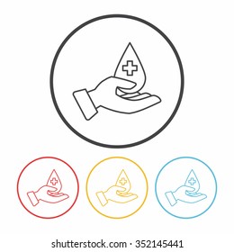 Donation line icon