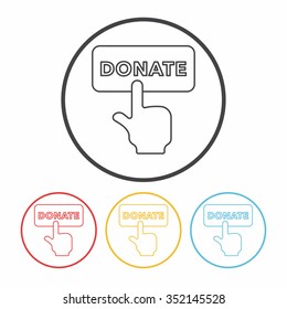 Donation line icon