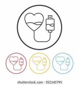 Donation line icon