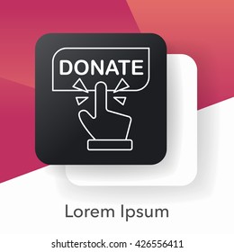 Donation line icon