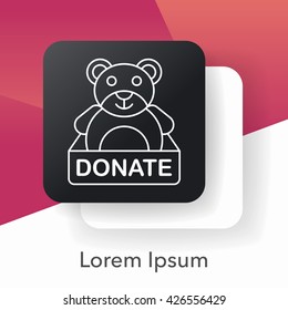 Donation line icon