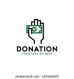 Donation Logo Icon Design Vector Illustration