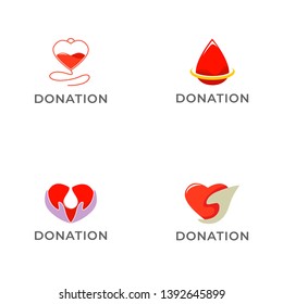 Donation Logo Icon Design Vector Illustration