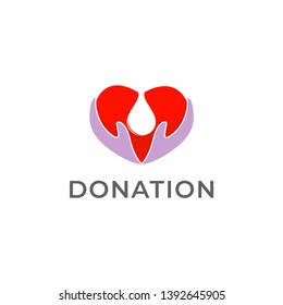 Donation Logo Icon Design Vector Illustration