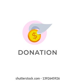 Donation Logo Icon Design Vector Illustration