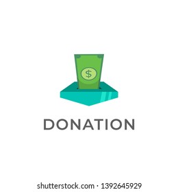 Donation Logo Icon Design Vector Illustration