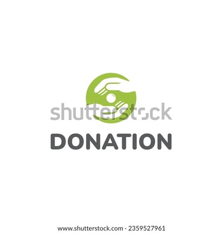 Donation logo simple templates icon