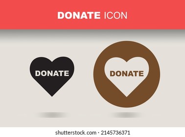 Diseño de vectores de iconos de amor de donación