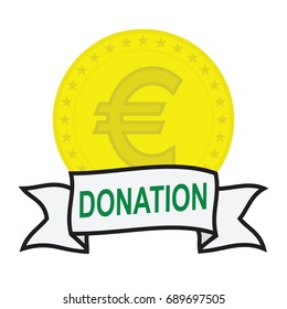 Donation of money icon vector