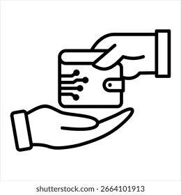 Donation Outline Icon Vector Illustration