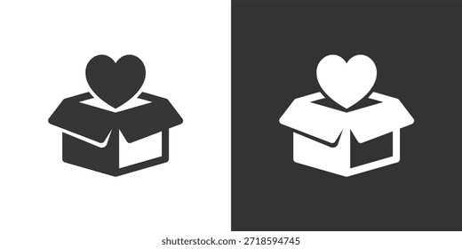 Donation Package icon. Solid glyph series icon