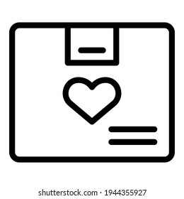 Icono de punto de donación. Icono de vector de punto de donación de contorno para diseño web aislado en fondo blanco