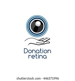 Donation retina icon. World glaucoma day