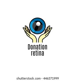 Donation retina icon. World glaucoma day